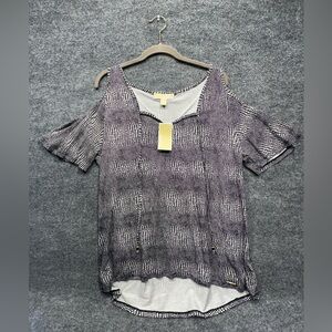 Michael Kors Pebble Print V-Neck Top GB0100